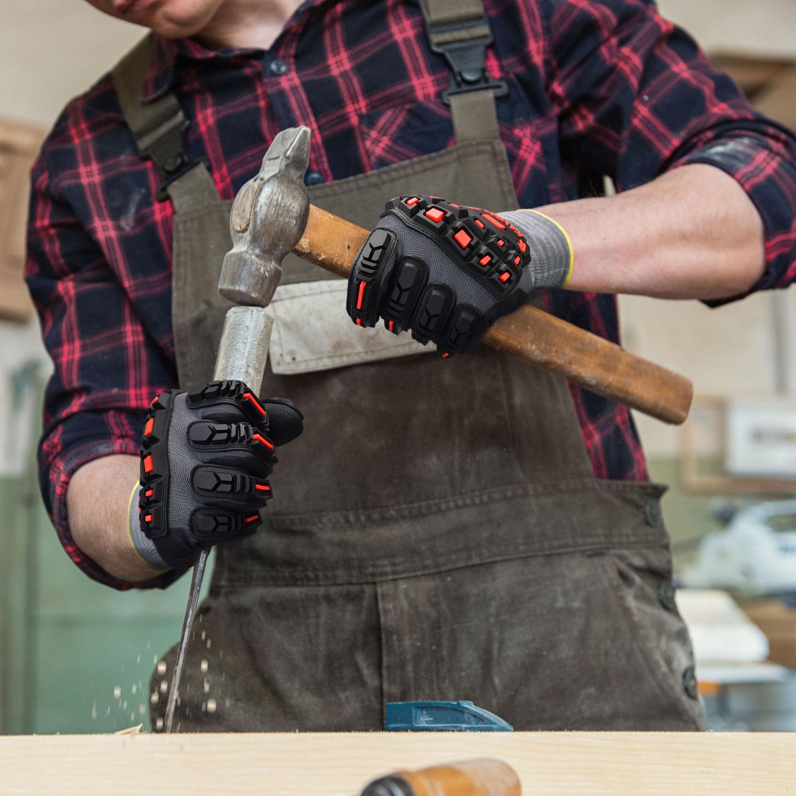 KAYGO Safety Work Gloves MicroFoam Nitrile Coated, KG18NB,Seamless Knit Nylon Glove with Black Micro-Foam Nitrile Grip, Ideal for General Purpose, Automotive, Home Improvement