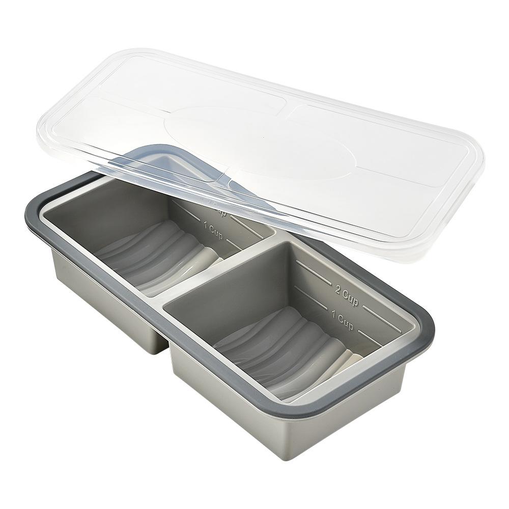 Silicone Freezer Trays with Lid, Souper Cubes 1 Cups Silicone Freezer Molds Ice Cube Tray for Meal Prep & Freezing Soup, Stews, Sauces, Homemade Large Ice Cube, BAP Free