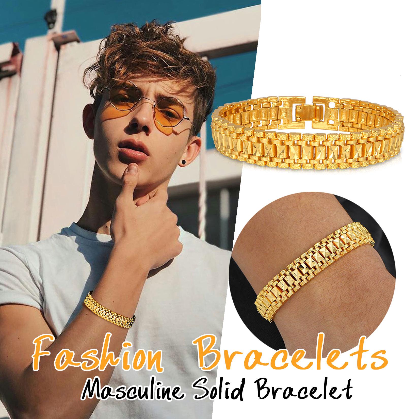 U7 Cuban Link Chain Chunky Bracelets Daily Casual Jewelry for Men U7 Cuban Link Chain Chunky Bracelets Daily Casual Jewelry for Men