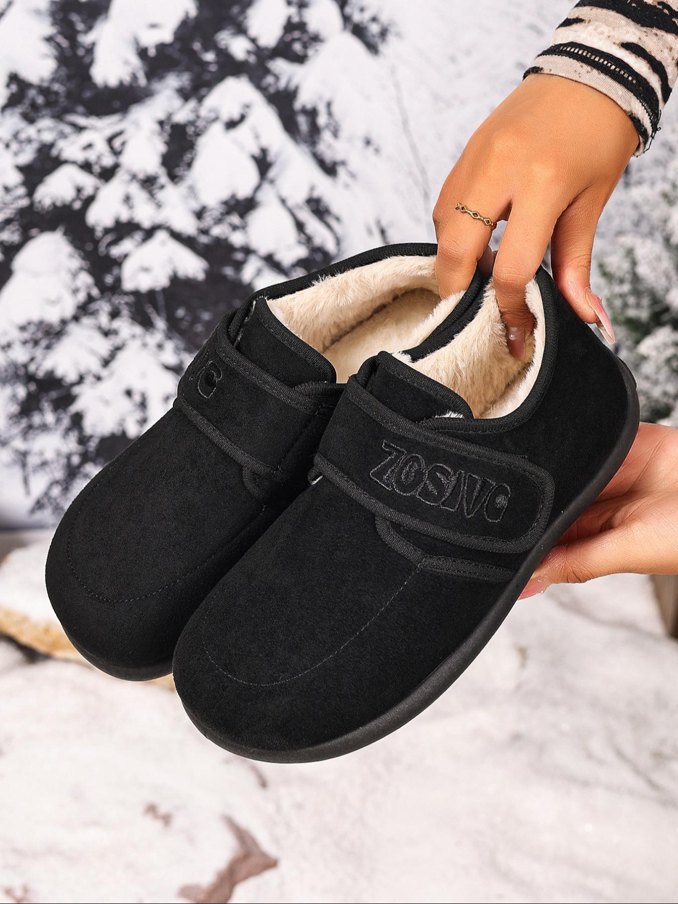 Women's Plus Size Casual Snow Boots, Winter Warm Boots, Warm Comfortable Short Booties, Easy Slip-On Wide Fit, Lightweight Fashion for Indoor Outdoor Travel