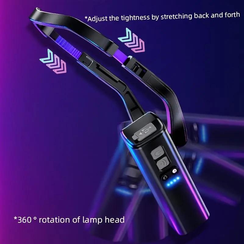 Wearable LED Headlight, Motion Sensor, Lightweight & Adjustable, Ideal for Work, Camping, Running, High Brightness, Multi-Functional Flashlight