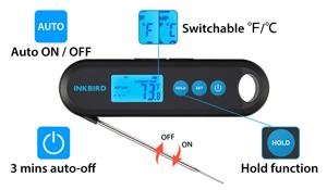 INKBIRD meat thermometer, 3-in-1Bluetooth Wireless thermometer, rechargeable temperature alarm, kitchen utensils,Grill Food Cooking Steel Stainless INKBIRD meat thermometer, 3-in-1Bluetooth Wireless thermometer, rechargeable temperature alarm, kitchen utensils,Grill Food Cooking Steel Stainless