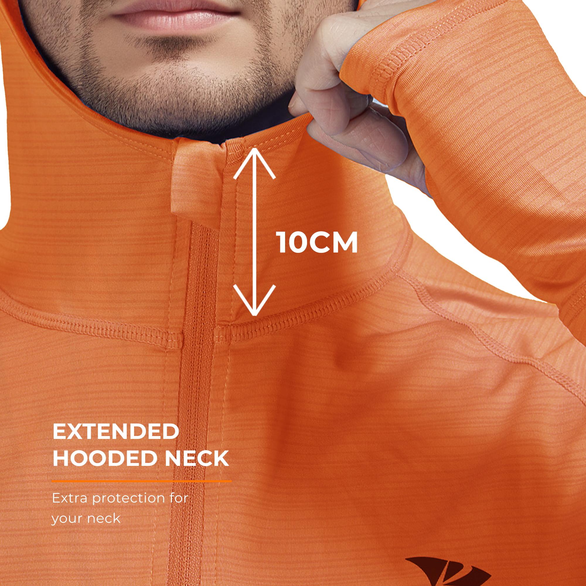 【RODEEL】930 Full Zip Sun Hoodie Shirts w/ Thumbhole Men UPF 50+ UV Protection Long Sleeve Lightweight Quick Dry Moisture Wicking Breathable Cooling Athletic Activewear for Outdoor Sports Hiking Camping Fishing Construction, Holiday Gift