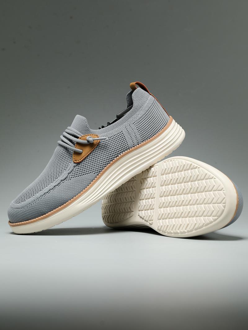Men's Mesh Sneakers Oxfords Business Casual Walking ShoesTennis Comfortable, Lightweight Comfortable Sports Running Shoes，Knitted Mesh Breathable And Comfortable Platform Sneakers