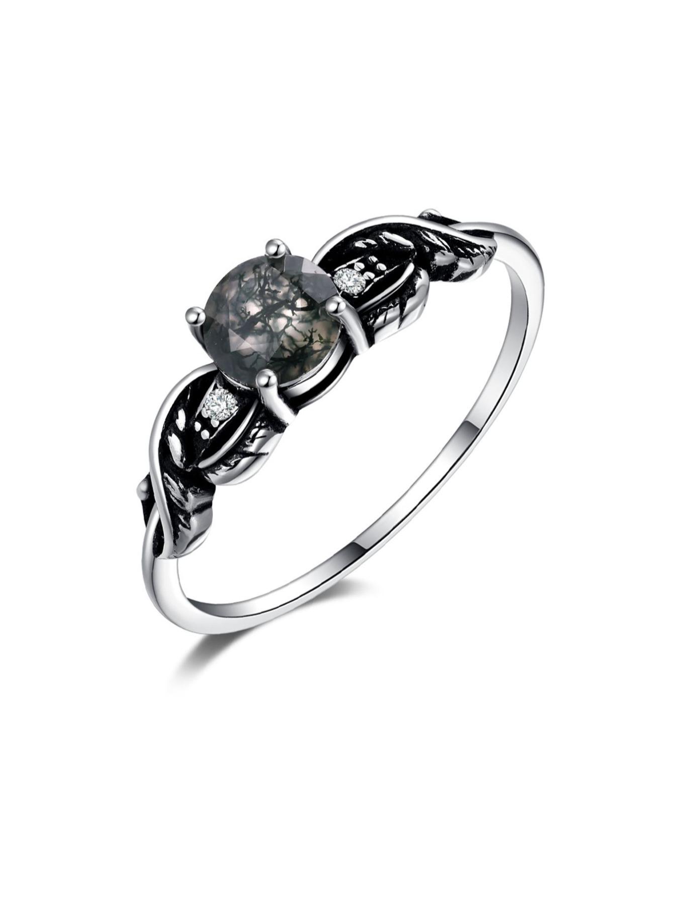 925 Sterling Silver Vintage Style Black Onyx Ring, Fashion Accessories for Men & Women, Trendy All-match & Exquisite Jewelry for Birthday Gift, Vintage Rings