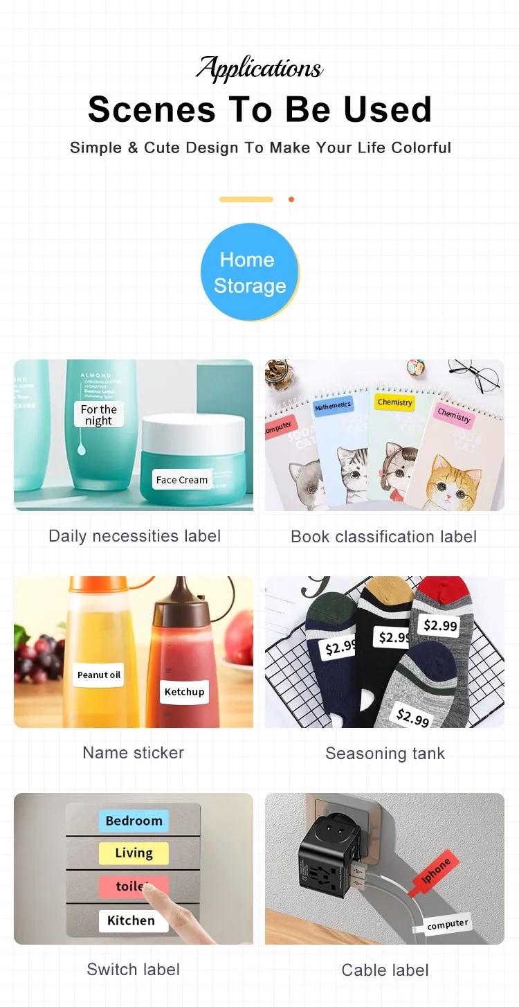 Portable Label Maker with Box, Mini Wireless Rechargeable Printer, Bluetooth-compatible Connected Phone, Includes 1 Roll Sticker, Thermal Printer, Inkless Label Printer