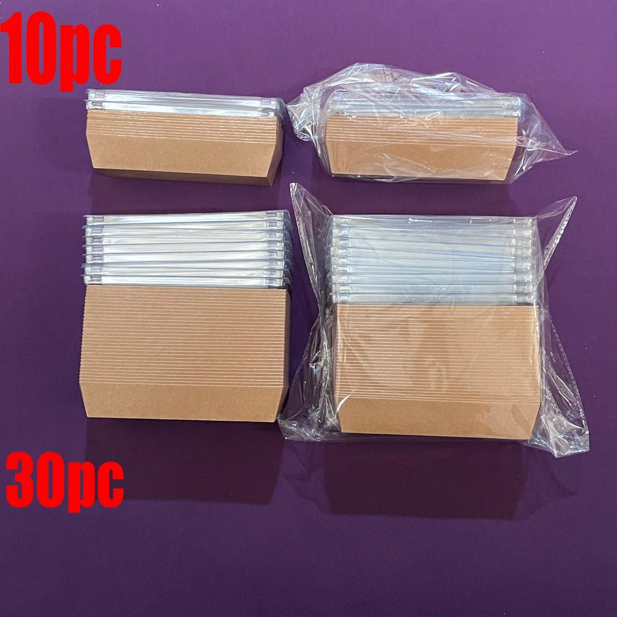 10/30pc Kraft Paper Baking Box with Transparent Plastic Lid, Rectangular Dessert Container for Donuts, Cookies, Cakes, Sandwiches, Light Snacks, Events, Premium Cake Box