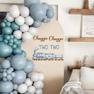 Chugga Chugga Two Two Decal -Train Theme Birthday Party Decorations Sticker, 2nd Train Birthday Decorations for Boys,Balloon Arch Decor