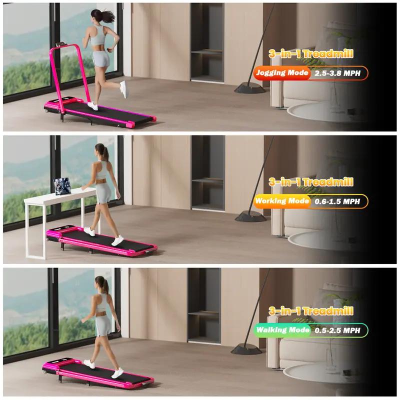 【Adjustable Incline】 YAGUD Foldable Treadmill, Low-Noise Motor Walking Pad, 265lbs Weight Capacity, Remote Control & Wheels for Easy mobility, Comes with Free Resistance Bands, Dual Shock-Absorption System Home Fitness Equipment 【Adjustable Incline】 YAGUD Foldable Treadmill, Low-Noise Motor Walking Pad, 265lbs Weight Capacity, Remote Control & Wheels for Easy mobility, Comes with Free Resistance Bands, Dual Shock-Absorption System Home Fitness Equipment