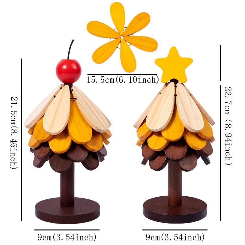 Christmas Tree Heat-Resistant Pad, Elegant Round Wooden Table Mat, Creative Pot Lid, Cup Holder, Bowl Protector, Decorative Piece