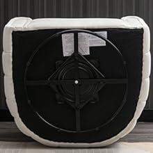 [TikTokShopBlackFriday]EBELLO Spring Velvet Swivel Accent Chair - Beige Decorative Rotating Chair for Living Room, Cozy Reading Nook & Boho Home Decor, Soft Padded Seat