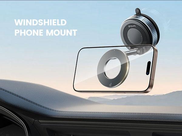 Lamicall for Magsafe Car Mount, Magnetic Phone Holders for Your Car, Vacuum Phone Mount for Car Accessories for Women Men Interior Jeep BMW, SuctionPro Gifts Kits, for iPhone 17 Pro Max 16 15 14 13