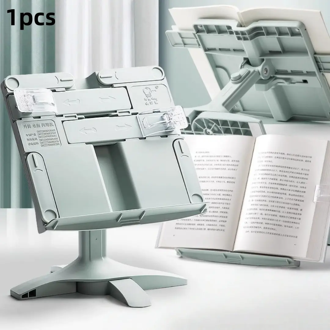 Adjustable Reading Stand, Desktop Book Rack, Student Study Aid, Home Office Furniture, Multi-Functional Book Holder, Learning Supplies, Desktop Accessory