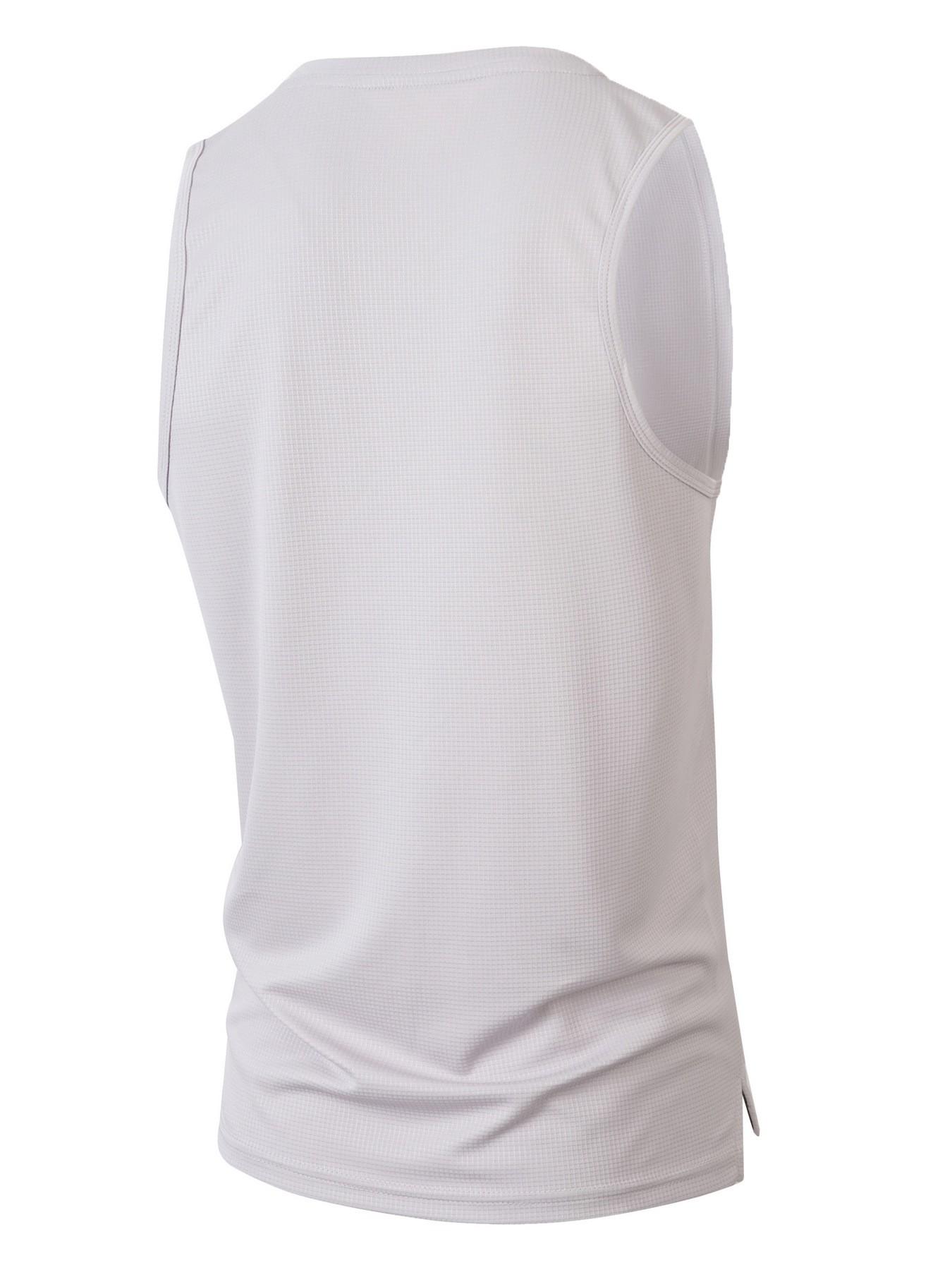 Men's Quick-Dry Sleeveless Sportswear, Breathable Waffle Knit Backless Top, Ideal for Gym, Running, Fitness Activities