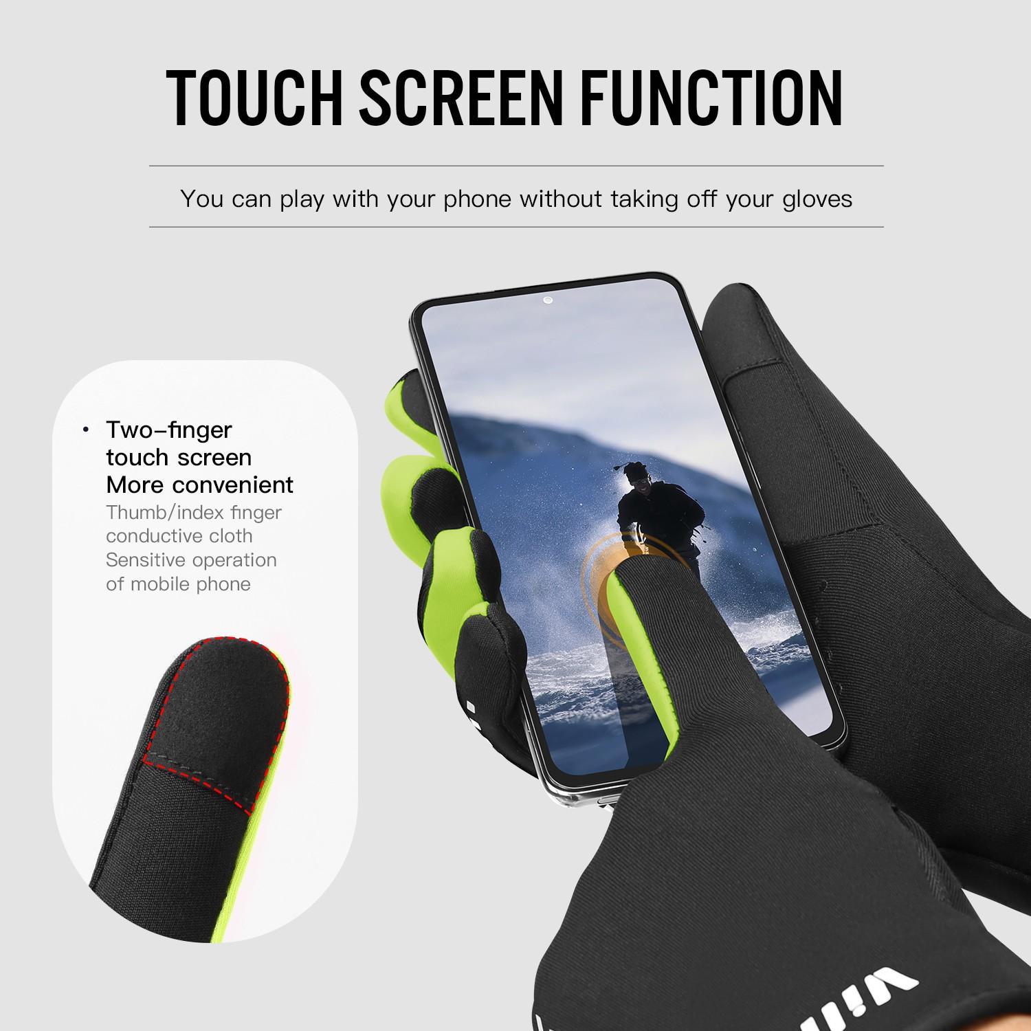 Winter Running Warm Gloves, Windproof Touchscreen Sports Gloves, Lightweight Flexible Non-Slip Palm, Unisex Outdoor Morning Run Cycling Training Gloves