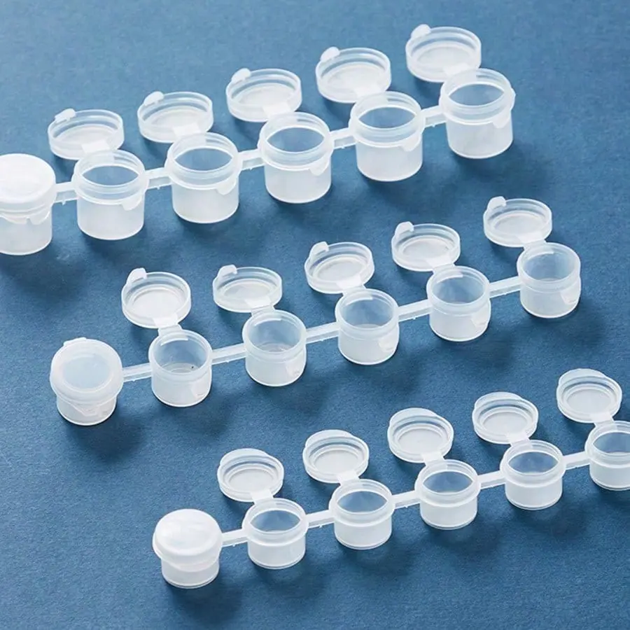 18pcs Acrylic Paint Pots with Lids, 3ML Mini Empty Paint Containers, Ideal for Art Painting, Crafts, and Student Use