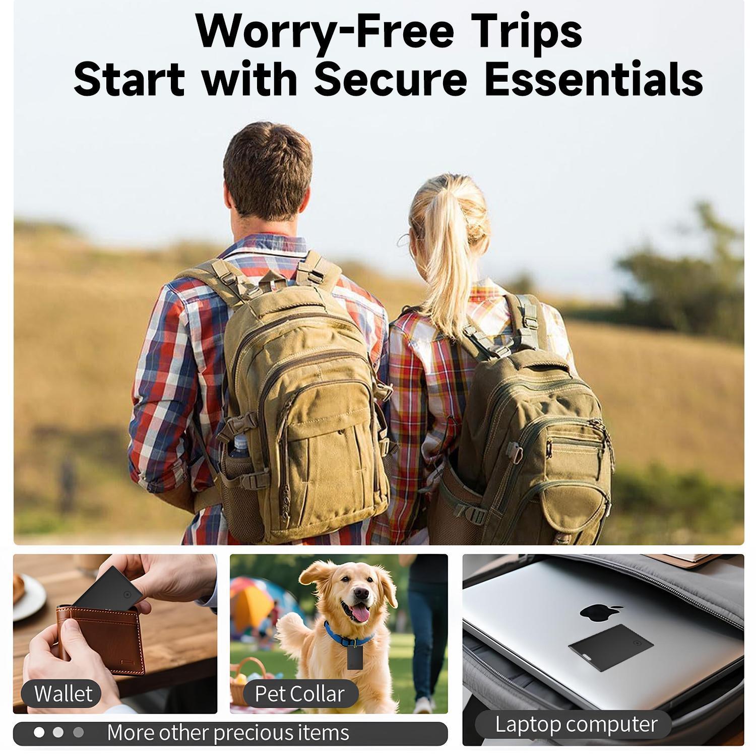 MFi Certified Bluetooth Wallet Tracker Card with Keyhole Slot, FindMy Sync GPS Trackers for Wallet/Keys, iOS-Only Locator, 5-10 Year Long-Lasting Battery Phone Accessory, Ideal Mothers' Gifts, Tools And Gadgets, Cool Mom Gadgets