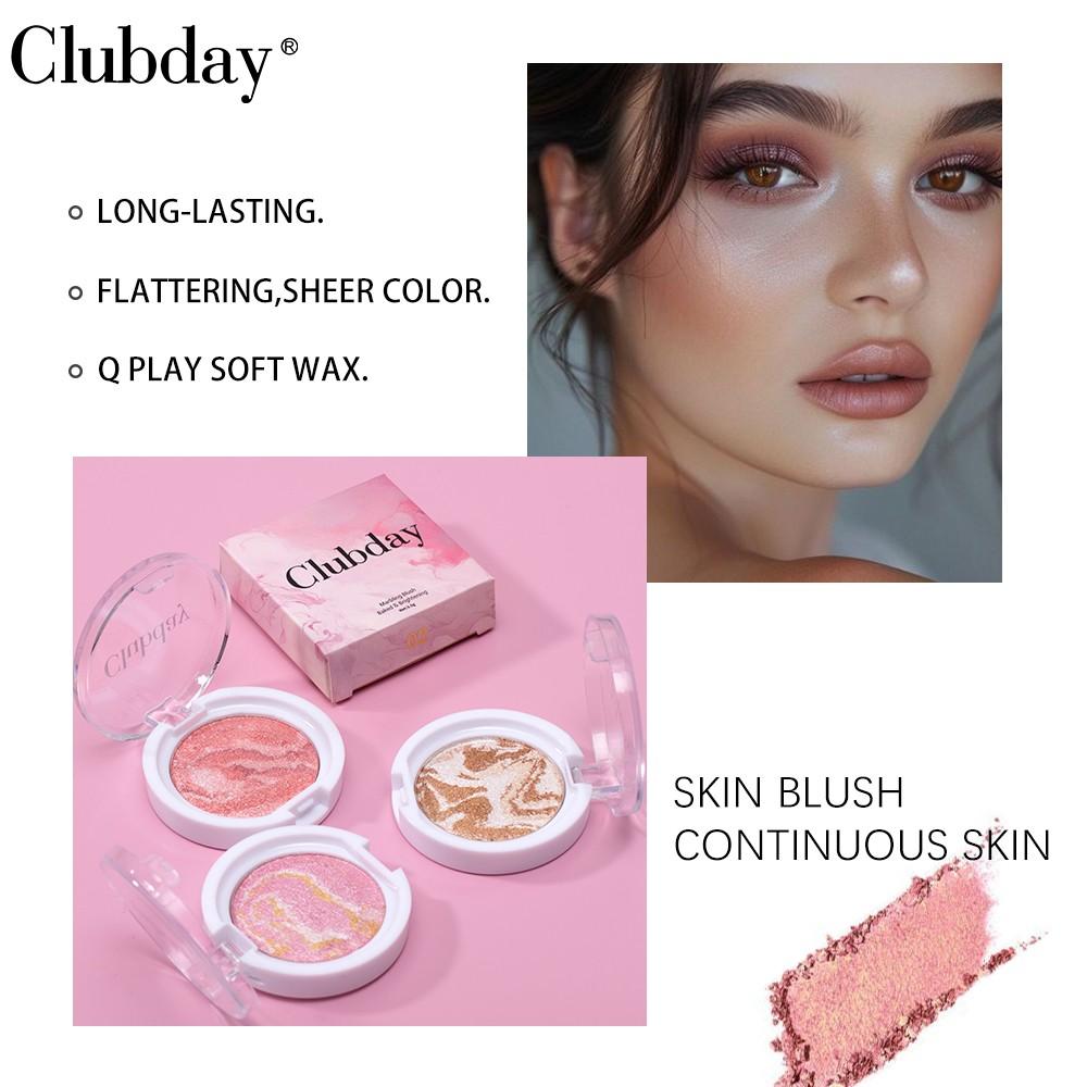 Clubday Blush Highlighter Pearl Finish Natural Look, Multi-Scene Use Powder Makeup, Single Item