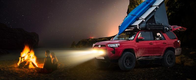 NAOEVO 7-Inch LED Light Bar-6 Modes Waterproof Multi-Mode LED Light Bar, White & Amber Strobe Lights, Off-Road, Fog Lights for Trucks, Boats, ATVs, Jeeps, SUVs (6 Modes)