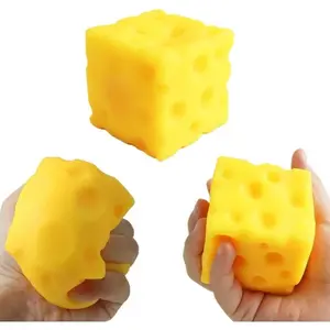 Cheese Squishy Fidget Toys Stress Balls Squeeze Stress Ball Sensory Fidget Toys, Stress Relief Gifts Party Favors