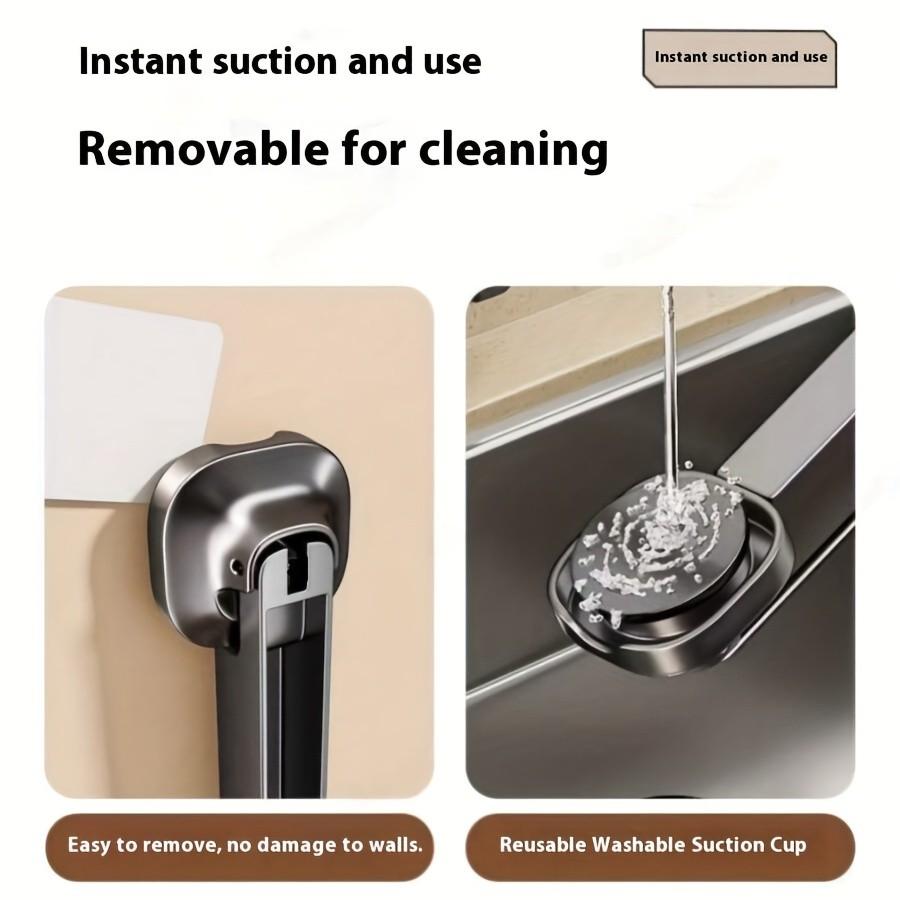 Adjustable Foldable Wall-Mounted Clothes Rack, Invisible Hanging Rod for Indoor/outdoor Use, Anti-Wind Suction Cup Design