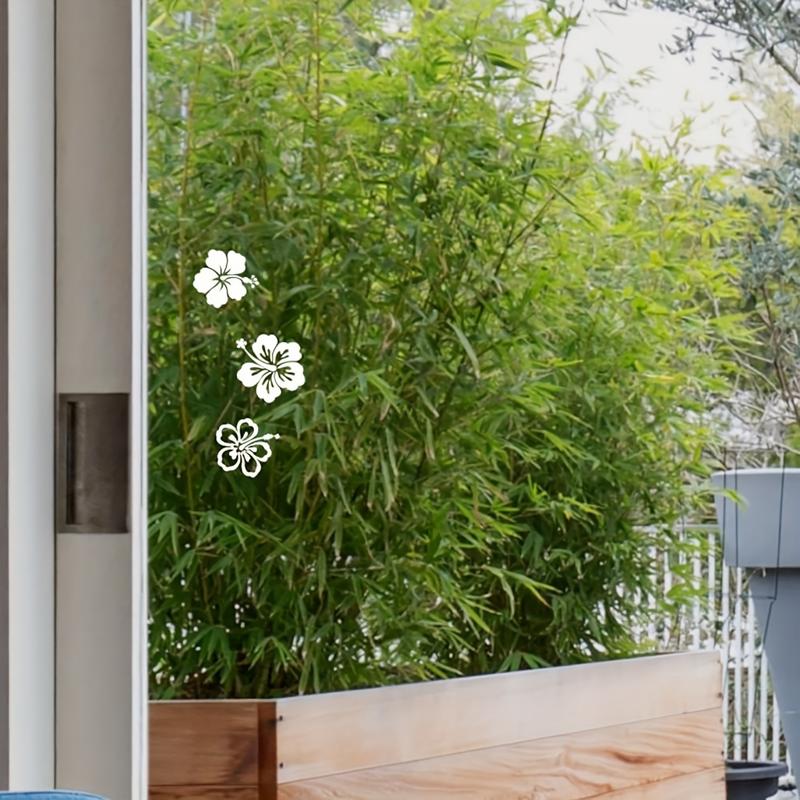 English: Creative Hibiscus Flower Car Decorative Stickers, Car Decals, Universal Stickers for Car Bodies and Windows, Windshield Sticker, Add a Literary Atmosphere to the Car