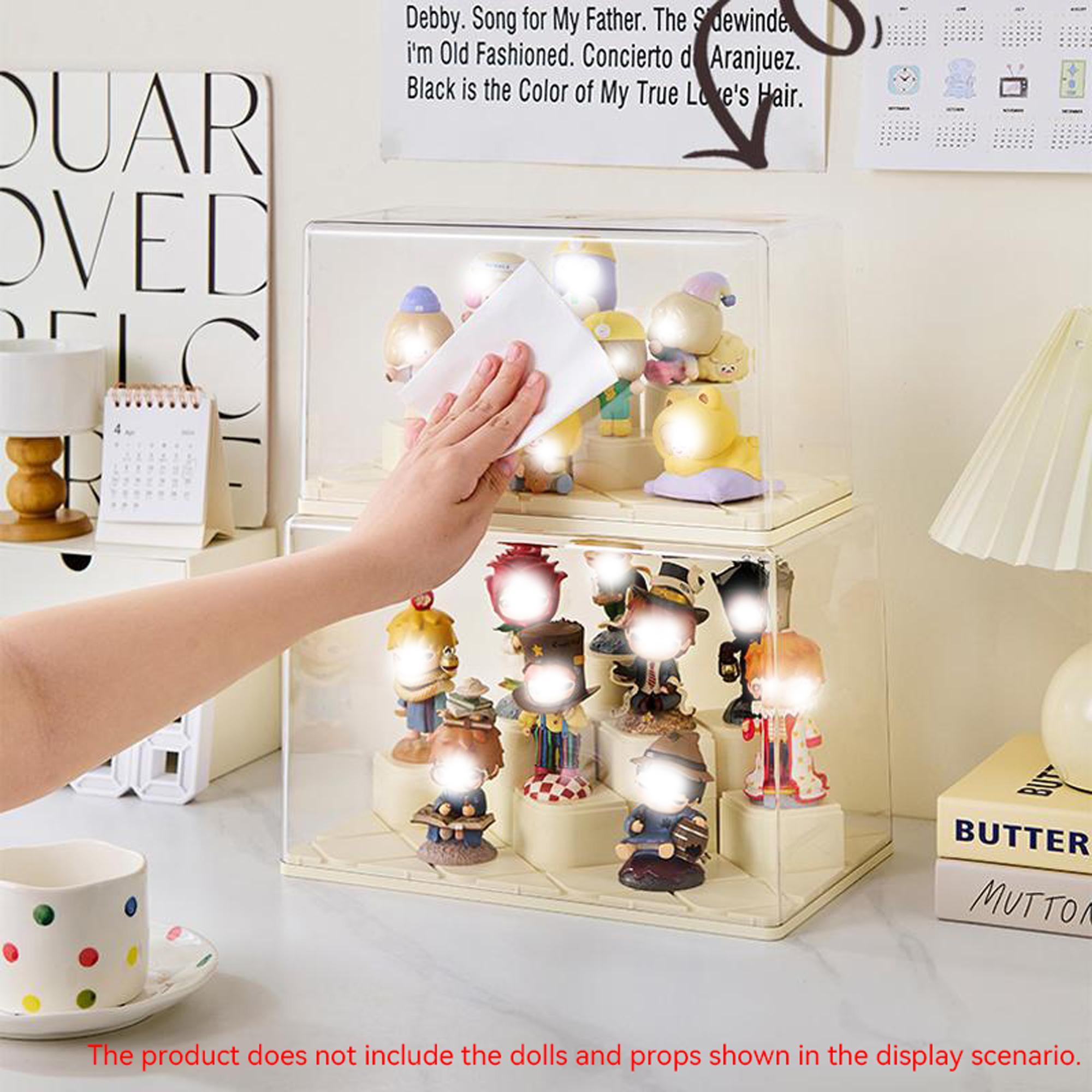 Transparent DIY Block Storage Box, Dust-Proof Moisture-Resistant, Stackable, Ideal for Collectibles, Cosmetics, Jewelry Display