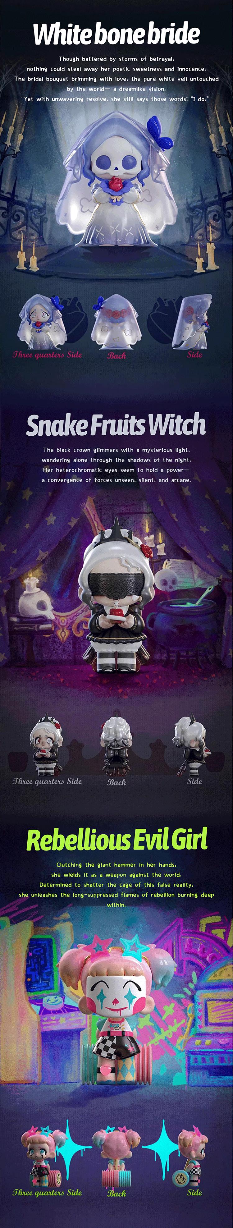 CALEMBOU Kasa Not a Villain Series Anime Blind Box, Cute I'm Not A Clown Series Blind Box Figure for Desktop Ornament Collectable PVC Figure for Halloween Christmas Gifts