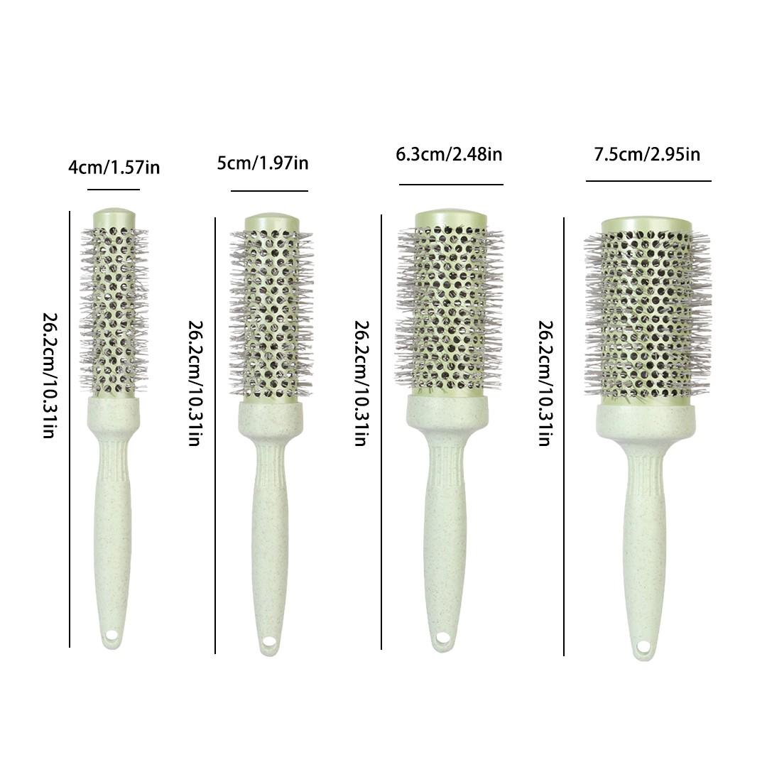 Ceramic Coated/Ionic Thermal Barrel, Anti-Static Heat-Resistant,Non-electronic, Self-Standing Round Quick Styling Brush, Great Blowout,Blowout Volume, Wave Styler