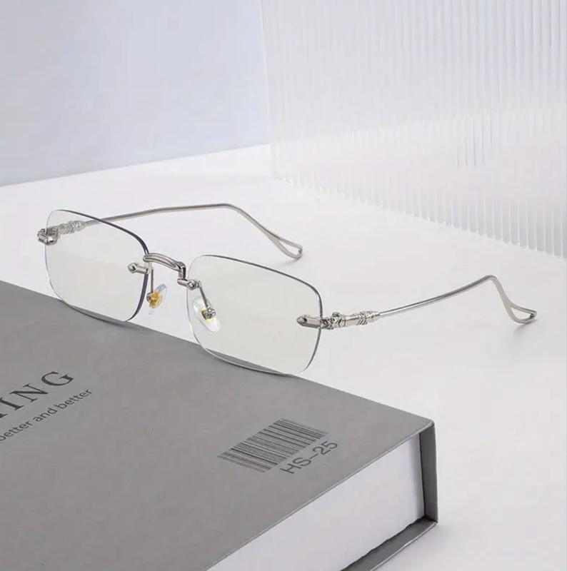 Unisex High Quality Metal Rimless Photochromic Sports Eyewear - Glare Reduction Glasses for Daily Commute, Office Work, High Quality Eyewear