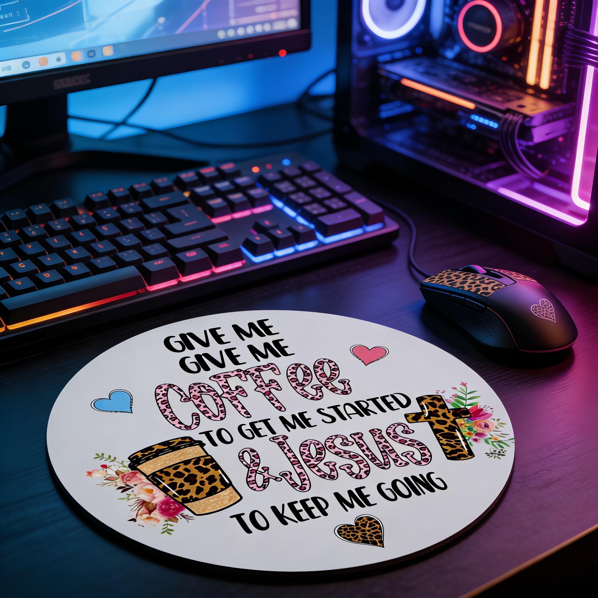 Fashionable Cartoon Round Mouse Pad, Non-Slip Rubber Base, Small Desktop Mat for PC/laptop, Gaming/mouse Pad, Gift for Girls/women - 7.87 Inches