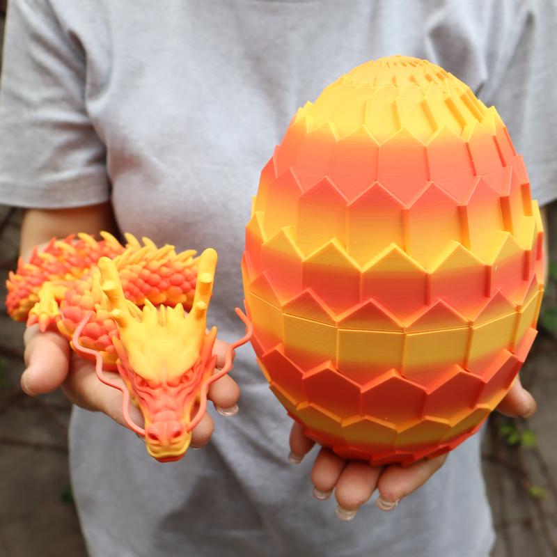 2pcs 3D Printed Dragon Egg Shaped Decorative Eggs, Collectible Figurines, Home Decoration Gift, Party Supplies, Perfect Christmas & New Year Present