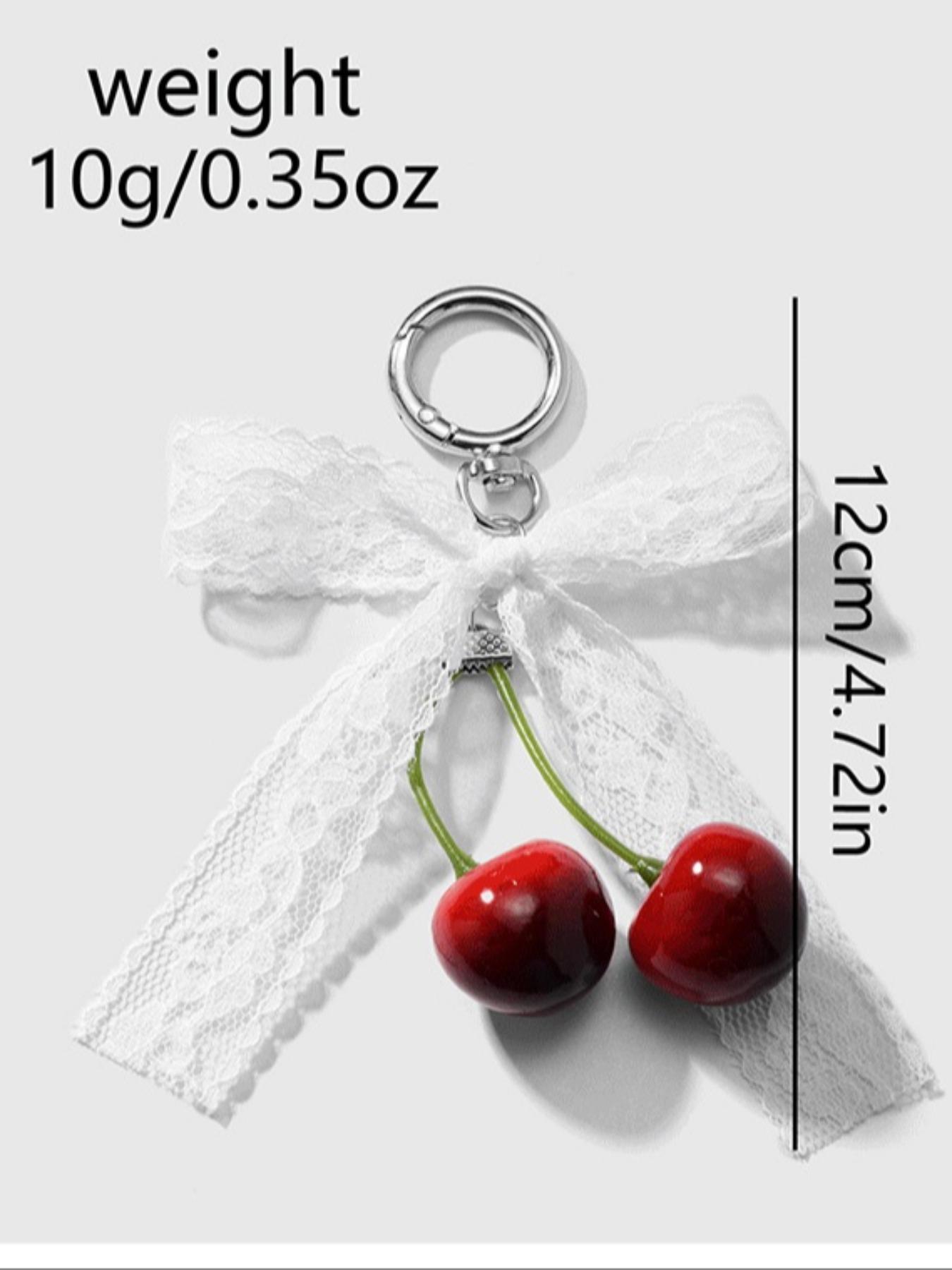 New Elegant Simple Sweet Cool High-Quality Faux Pearl Lace Leopard Bow Keychain Bag Charm, Casual Style, No Choking Hazard, Fashionable Accessory