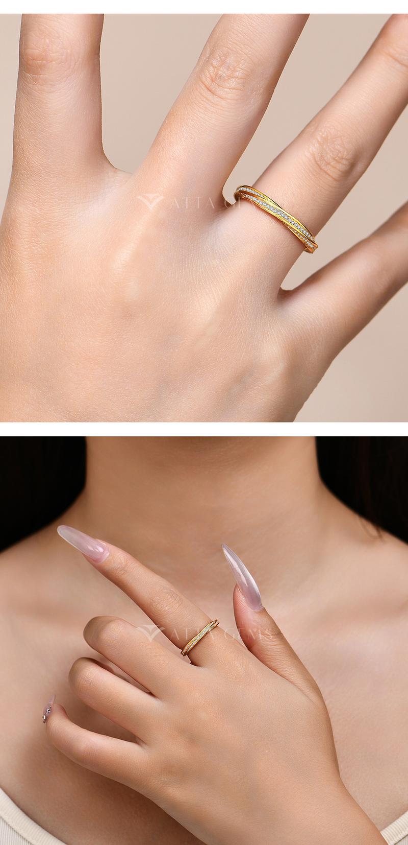 Simple Style 0.8mm D VVS1 Synthetic Moissanite Ring for Women and Men Daily wear beauty Jewelry R220