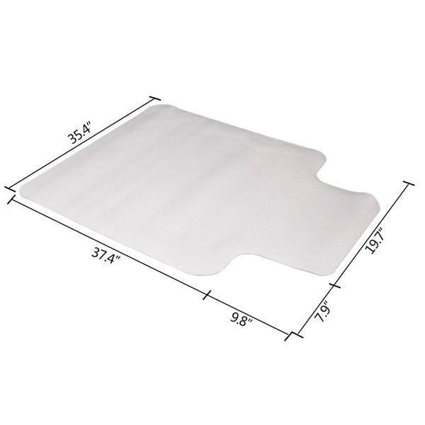 Clear PVC Office Chair Mat for Carpet, Non-Slip Desk Floor Protector with Studded Grip, Easy-Clean Transparent Rolling Chair Mat for Home Office, Computer Desk & Gaming Chair
