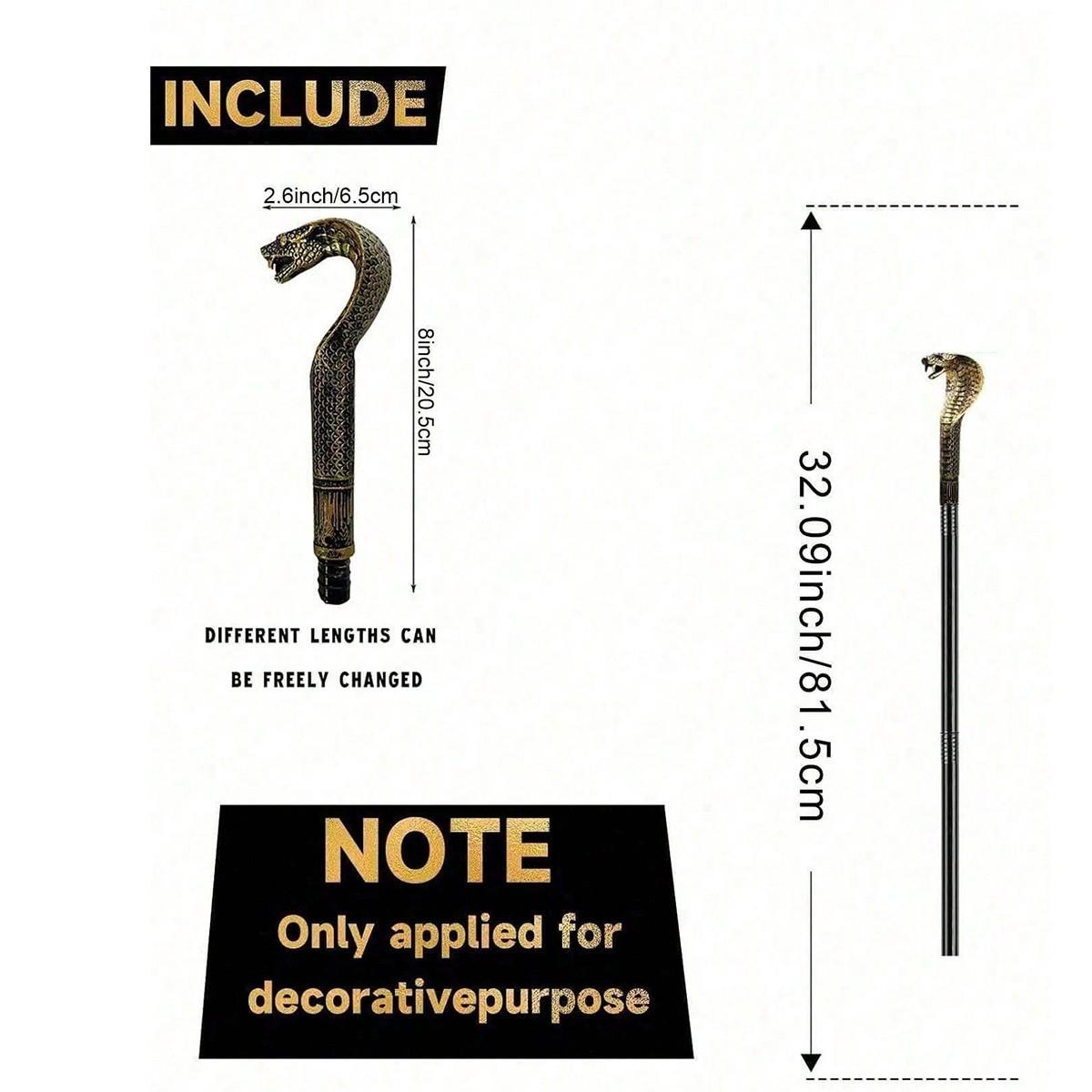 High Snake Eye Glasses Staff, Pharaoh Wand, Wizard Stick, Cosplay Prop, Halloween Costume, Theme Party, Stage Performance Decor