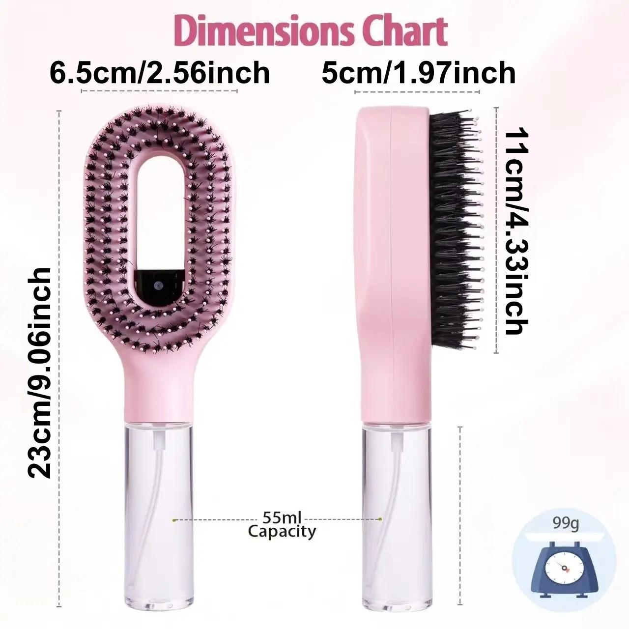 spray hair brush anti-static for curly straight hair