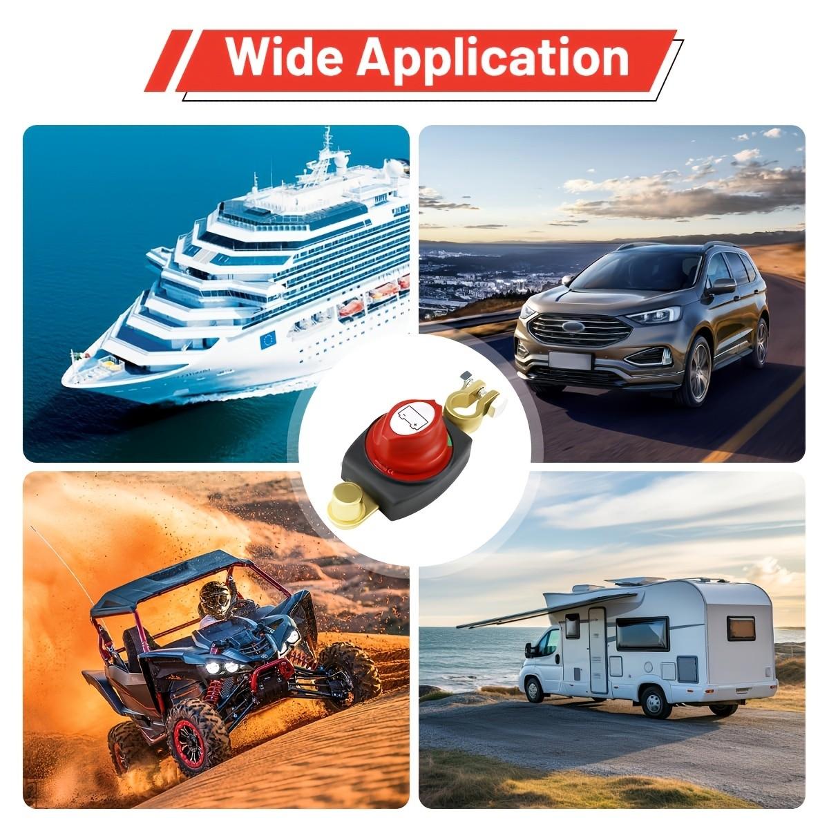 Top Mount Battery Disconnect Switch, Third Generation, Design, Suitable for Trucks, Boats, Rvs, Negative Terminal Control