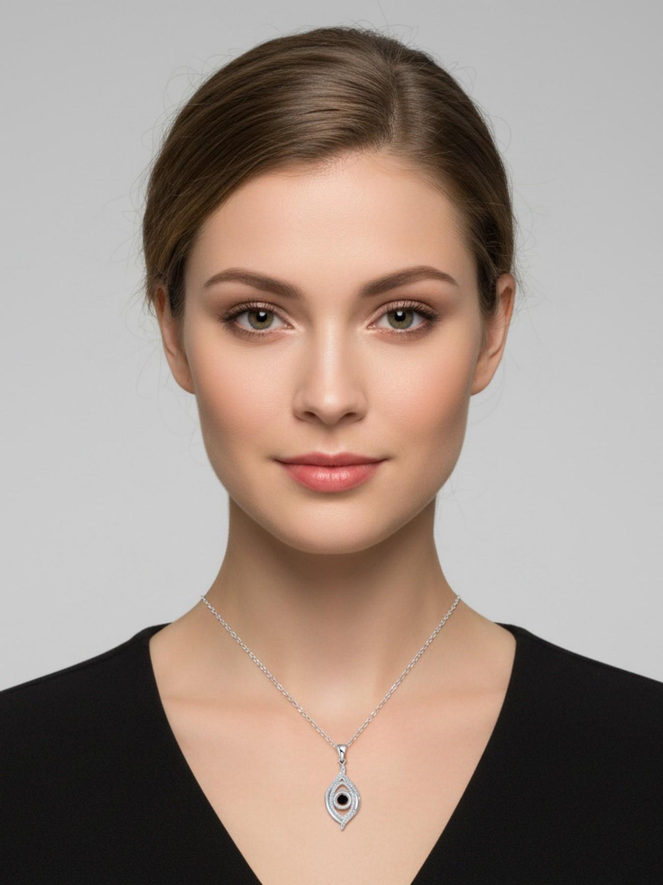 Dark Eye · Guardian Glow Unique evil eye gem necklace with distinctive design.Paired with a preserved rose & teddy bear gift box.Perfect mysterious gift for birthdays, Valentine’s Day, Mother’s Day and Christmas.