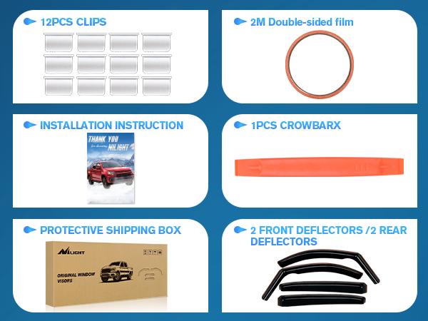 Nilight in Channel Rain Guards for Toyota Corolla 2020 2021 2022 2023 2024 2025 Sedan Original Window Deflectors, Vent Window Visors-4PCS Car Accessories Cover Vehicle