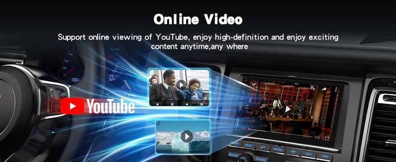 7” IPS Touch Screen Double Din Wireless Carplay Android Auto Car Stereo, Auto Radio with YouTube Video Playback, WiFi GPS FM Bluetooth Hands-Free, Mirror Link, Backup Camera, EQ, USB/AUX/SWC, MIC, car accessories, Father's Day Gift