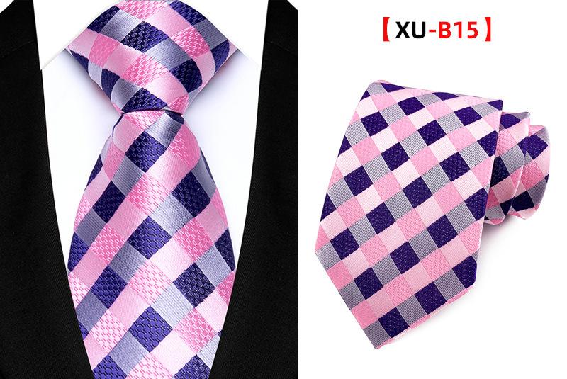 Men's Classic Striped Plaid Necktie - Male Wear for Business Look, Wedding Fit, Formal Suit Accessory - Father's Day Gift for Dad, Husband