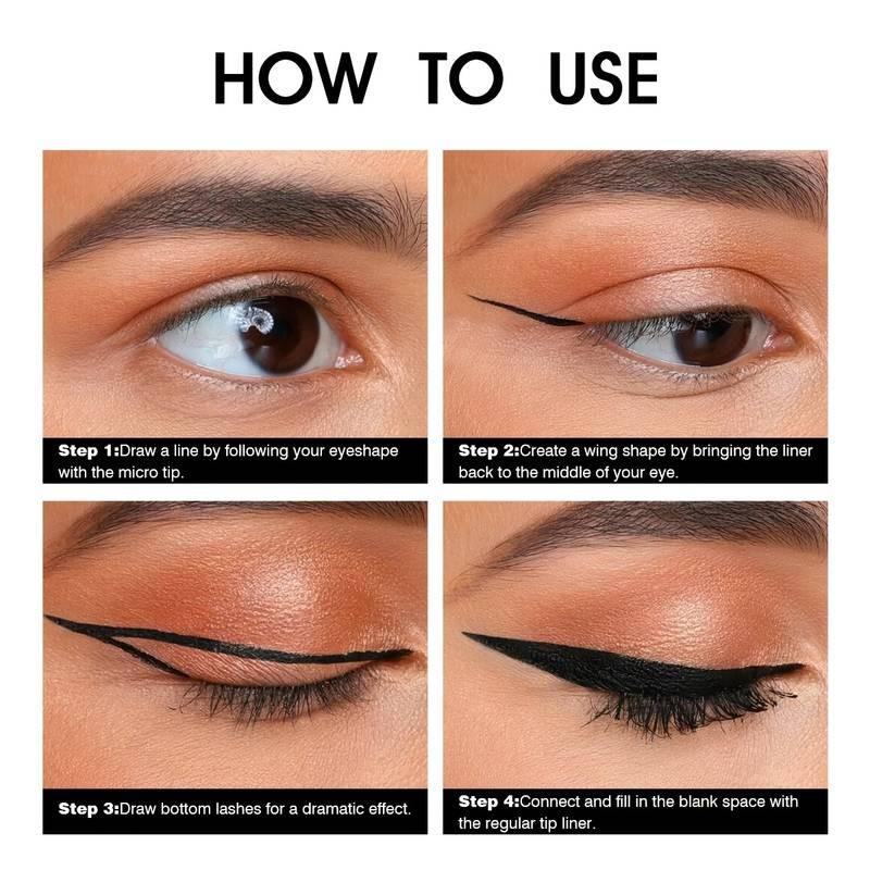 Waterproof Precision Eyeliner Pen, Long-Lasting Smudge-Proof Formula, Deep Shade, All-Day Wear, Perfect for Bold Eye Makeup