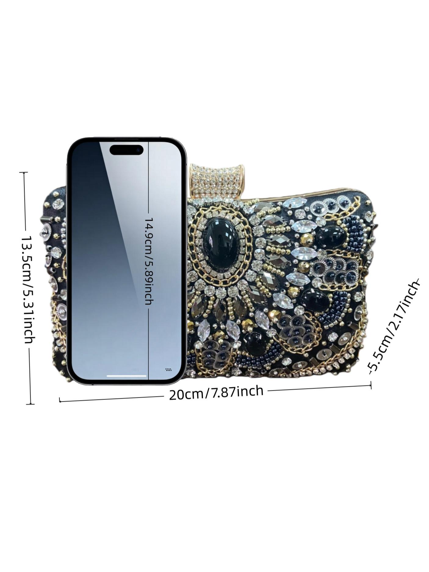 Fashion Handmade Beaded Evening Bag for Women, Bridal Wedding Clutch, Versatile Party Shoulder Crossbody Bag, Perfect Gift for All Occasions