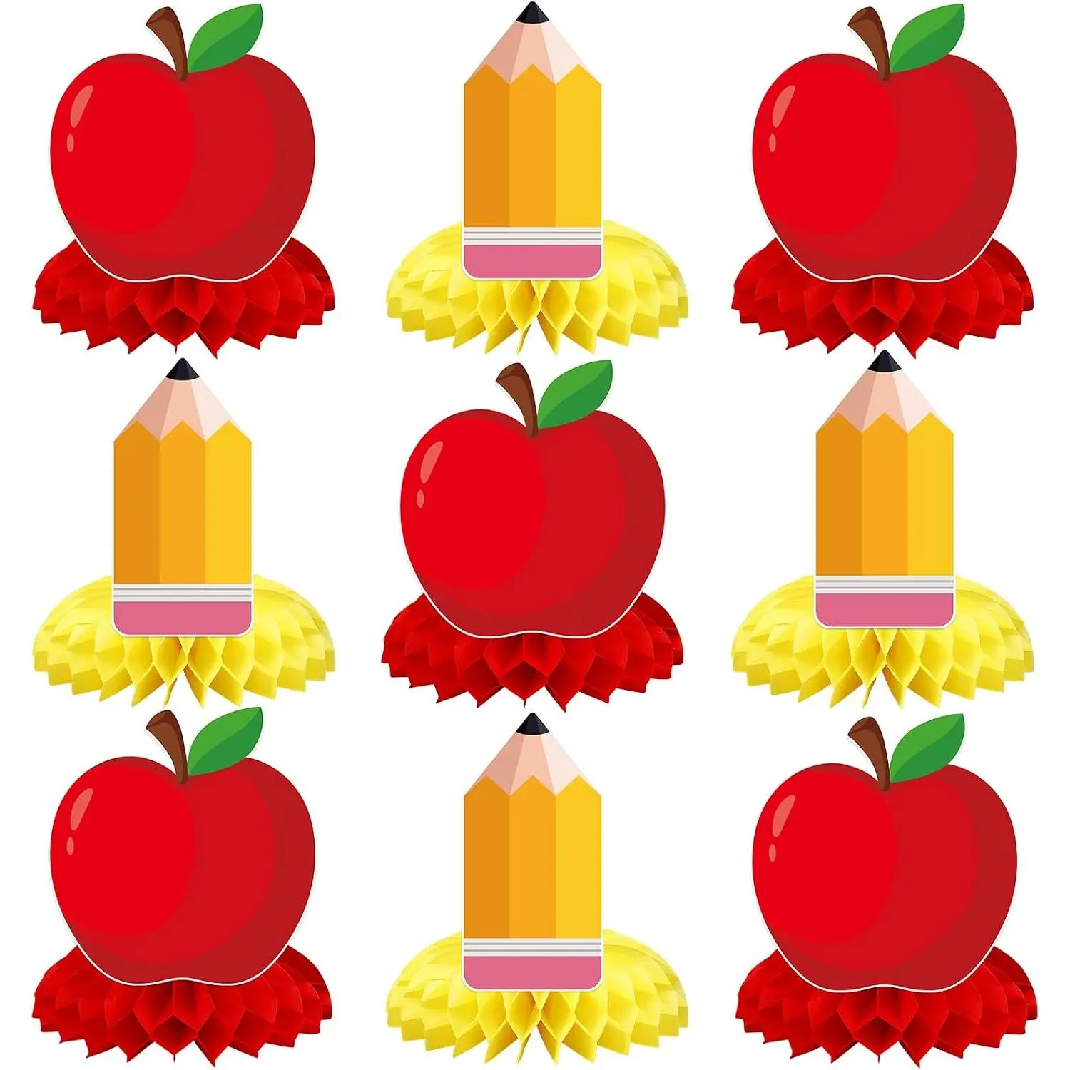 9 count  to School Decoration,  Paper  Centerpieces | Paper , Classroom Decor for Teachers,  Table Ornaments, Welcome  to School,  Centerpieces