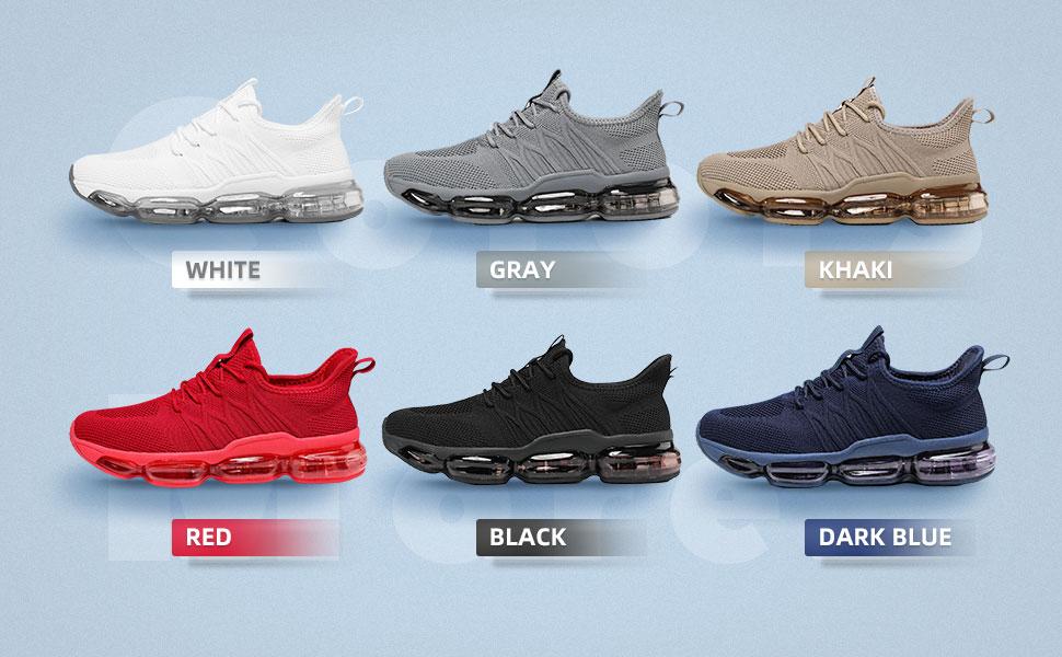 Mens Air Cushion Running Shoes Lightweight Breathable for Treadmill Wear,Cushion Casual Mesh Walking Fashion Sneakers for Daily Wear,Tennis Breathable Sport Gym Fitness Cross Trainers