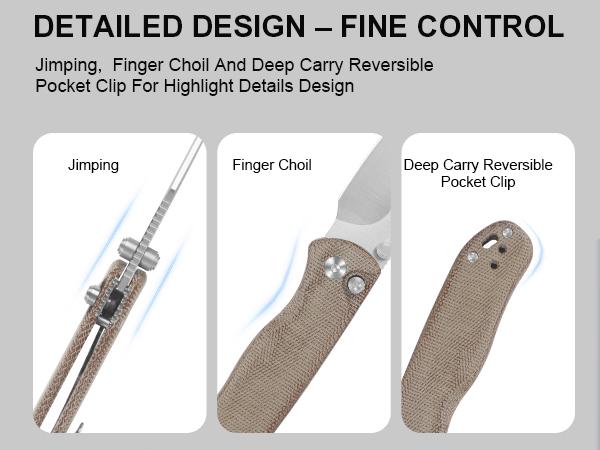 Kizer Drop Bear 2 Nitro-V Micarta V3619.2CC1 Lightweight Tools with Satin Finish and Deep Carry Reversible Pocket Clip