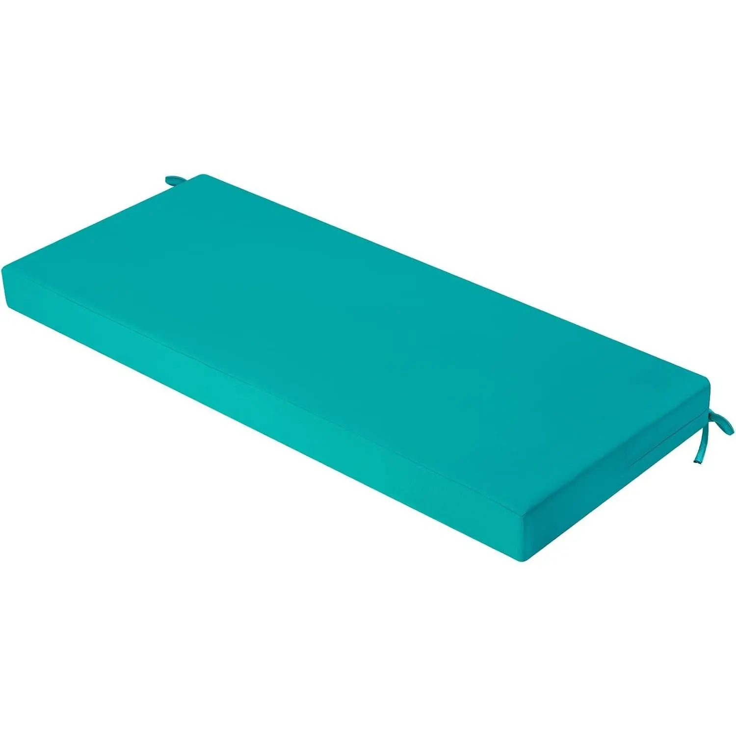 Outdoor Bench Cushion Waterproof, Bench Cushions for Outdoor Furniture, Patio Porch Swing Replacement Seat Pad with Ties for Garden Backyard, 42 x 18 Inch Peacock Blue