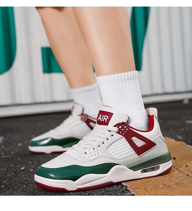 Breathable Leather Mesh Sport Shoes, Shock Absorption, Anti-Slip Sole, Unisex Basketball Shoes, Outdoor & Skateboarding Shoes Breathable Leather Mesh Sport Shoes, Shock Absorption, Anti-Slip Sole, Unisex Basketball Shoes, Outdoor & Skateboarding Shoes