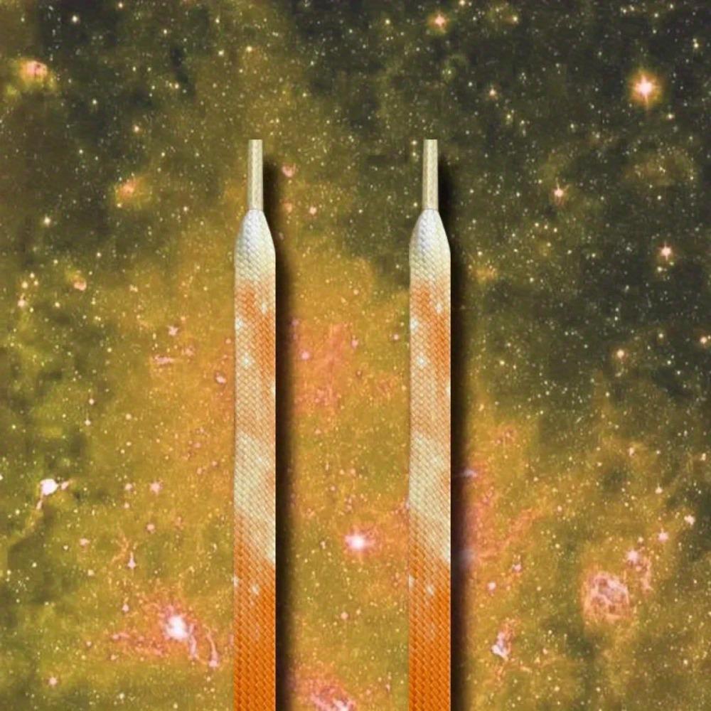 1 Pair of Shoelaces: Galaxy Starry Sky Flat Shoelaces with Unique Tie-Dye Print for Sneakers; Unisex Starry Sky and Galaxy-Themed Sneakers—A Must-Have Accessory for Effortlessly Stylish Footwear